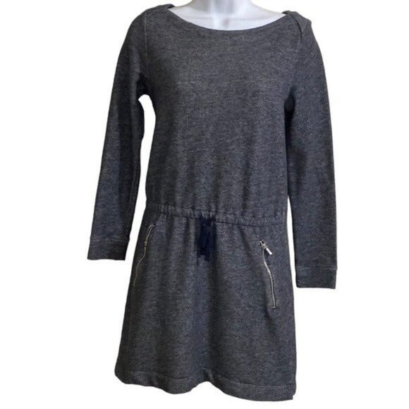 Lou & Grey long sleeves dress women XS COMFY soft gray knit casual - Picture 1 of 7